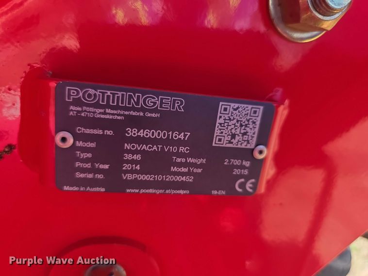 image for item EF3838 (2) 2015 Pottinger Novacat V10 RC and Novacat 351 Alpha-Motion RC disc mowers