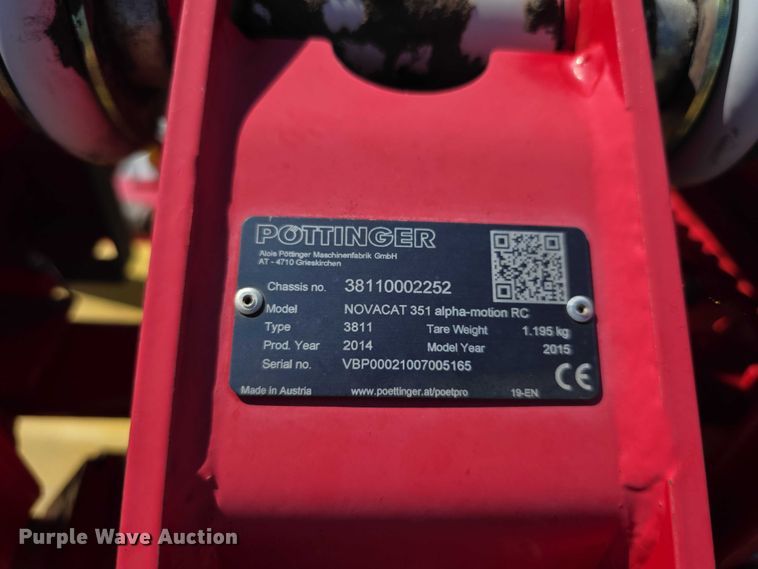 image for item EF3838 (2) 2015 Pottinger Novacat V10 RC and Novacat 351 Alpha-Motion RC disc mowers