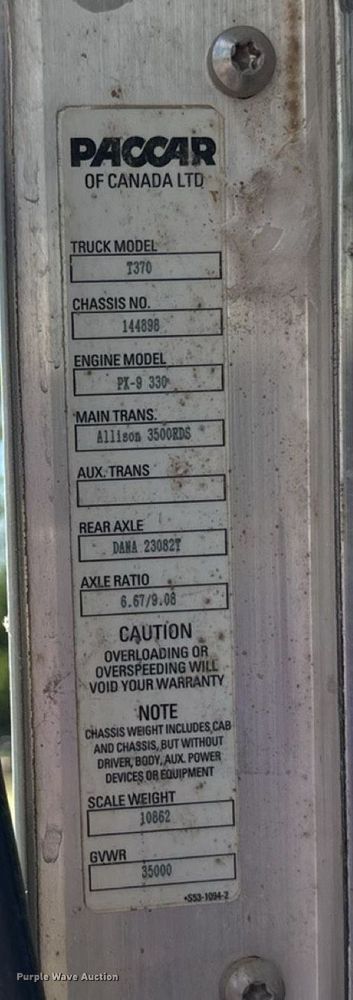 image for item EM0049 2017 Kenworth T370 feed delivery truck