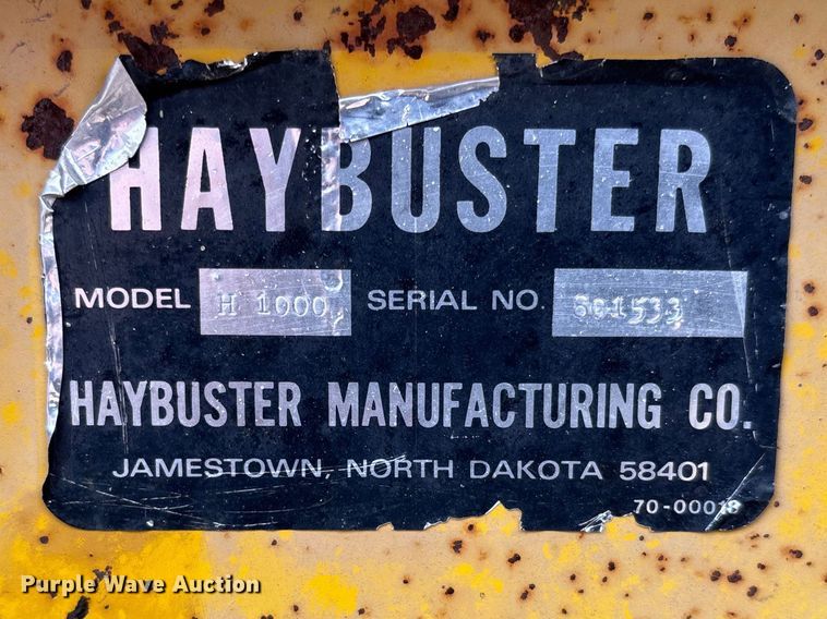 image for item EM8188 Haybuster H-1000 Big Bite tub grinder