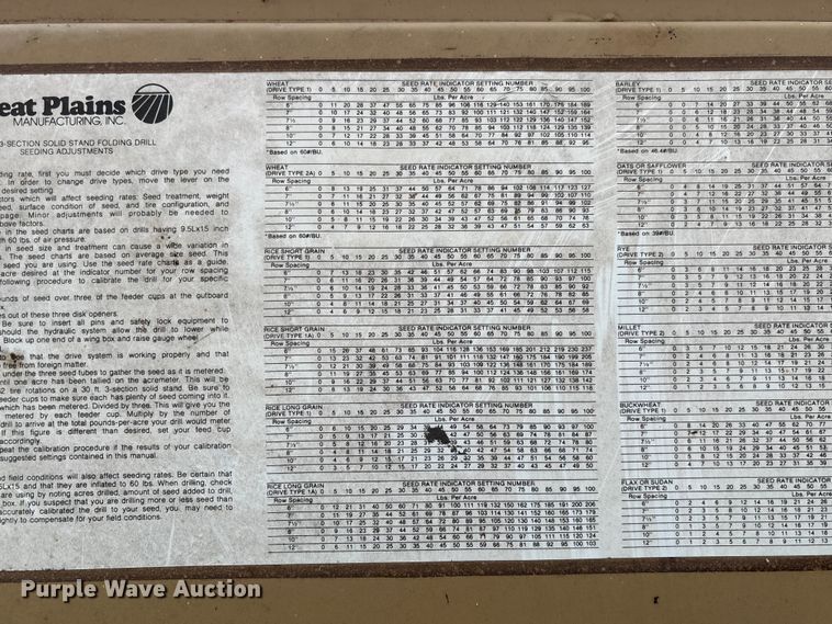 image for item EM8195 Great Plains Solid Stand 30 3SF30-487591 grain drill