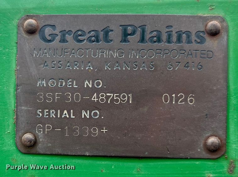 image for item EM8195 Great Plains Solid Stand 30 3SF30-487591 grain drill