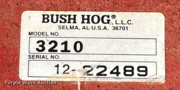 image for item EN7018 Bush Hog 3210 rotary mower