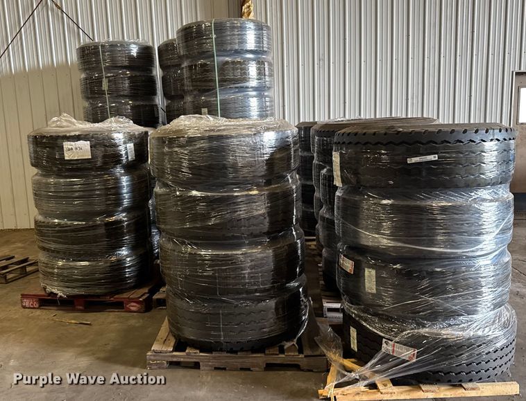image for item ER2443  Approximately 53 385/65R22.5 tires and wheels