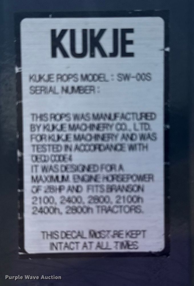 image for item NU9646 Branson 2400h MFWD tractor