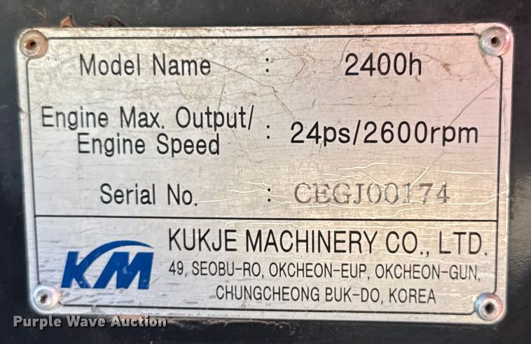 image for item NU9646 Branson 2400h MFWD tractor