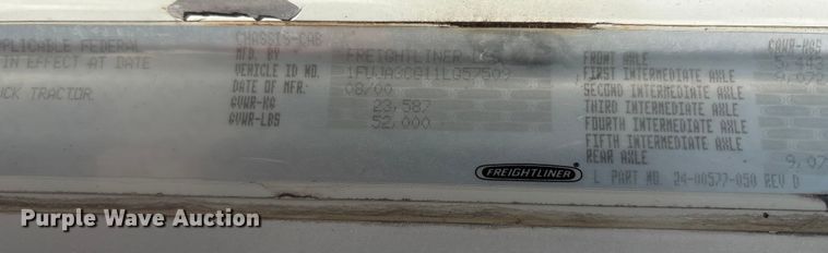 image for item DO1180 2001 Freightliner Century Classis semi truck