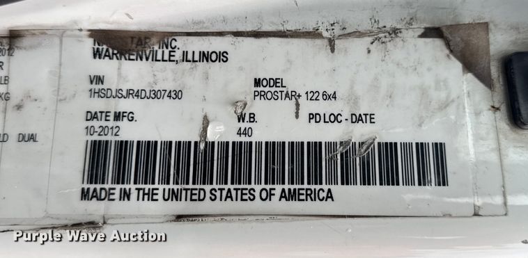 image for item DO2220 2013 International ProStar Plus semi truck