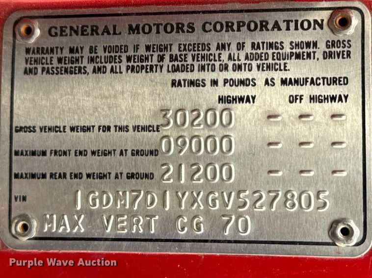 image for item DO2236 1986 GMC Top Kick C7000 rescue vehicle