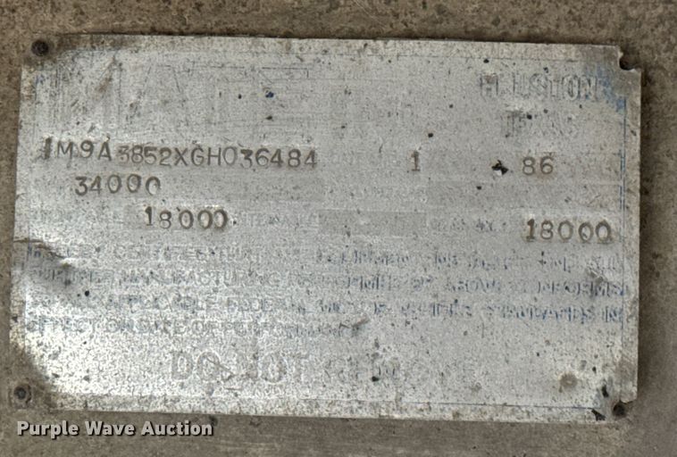 image for item DO2271 1986 Materials end dump trailer