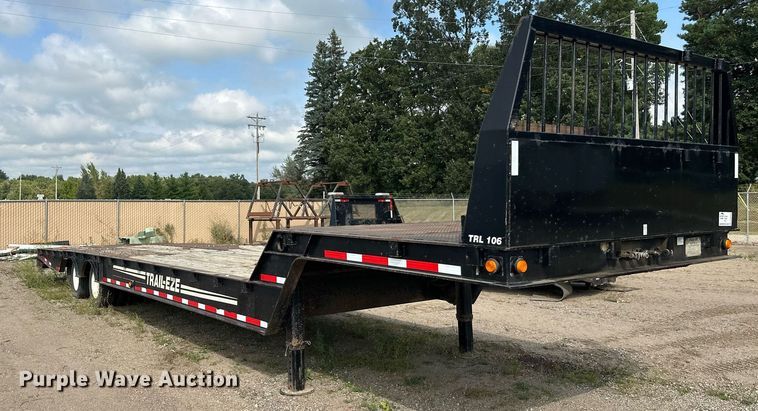 image for item DT6354 1992 Trail-Eze 5542-1020 drop deck hydraulic tail equipment trailer