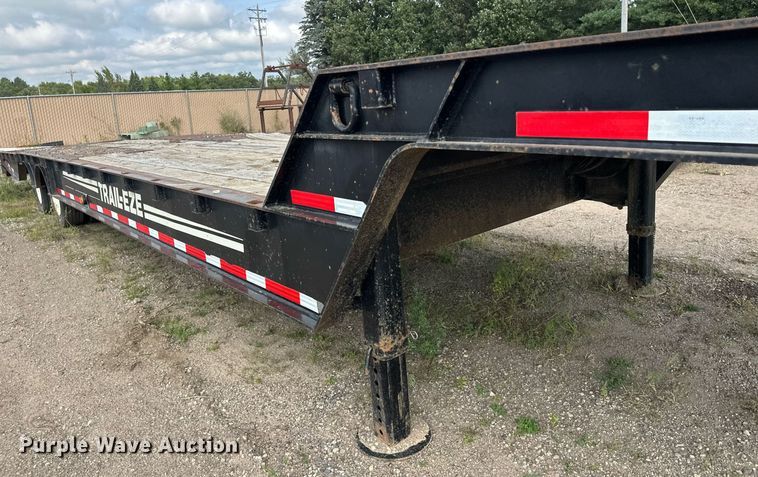image for item DT6354 1992 Trail-Eze 5542-1020 drop deck hydraulic tail equipment trailer