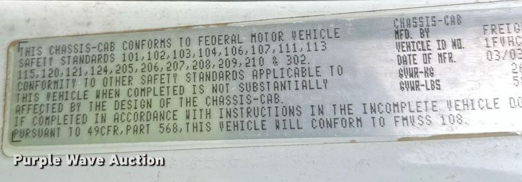 image for item DT6363 2003 Freightliner Business Class M2 dump truck