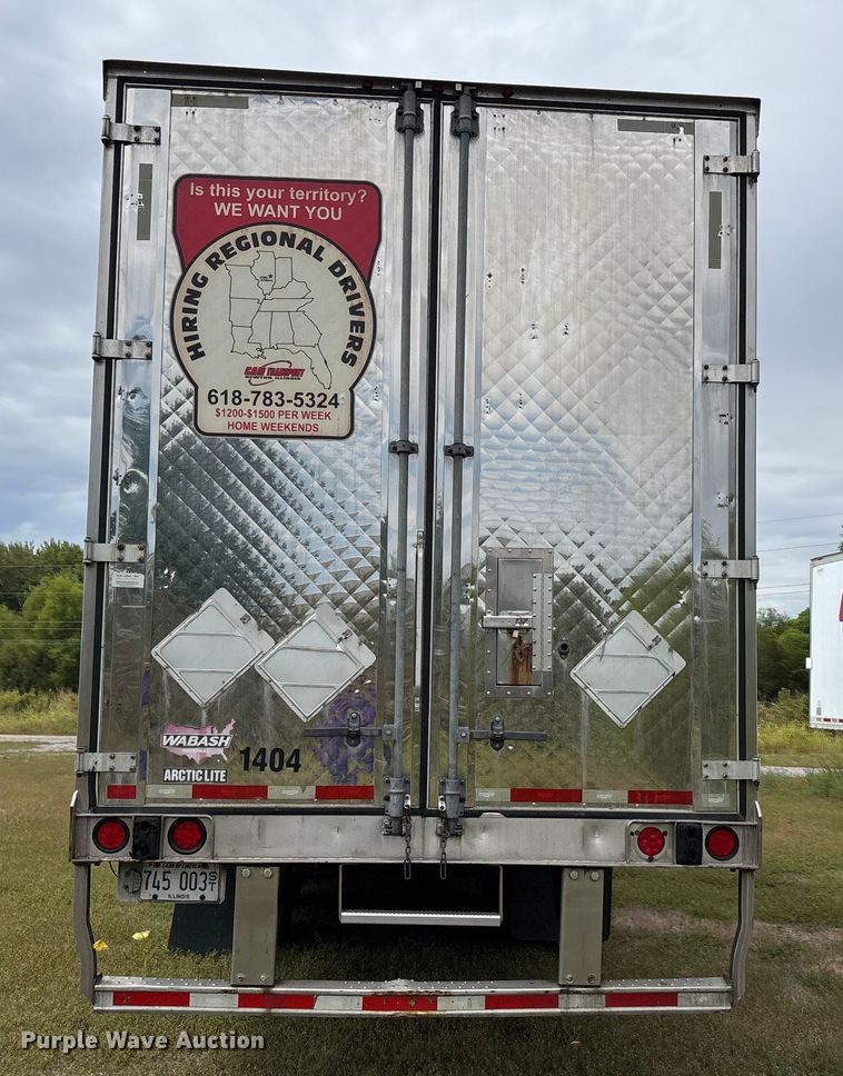 image for item DU1280 2014 Wabash refrigerated van trailer