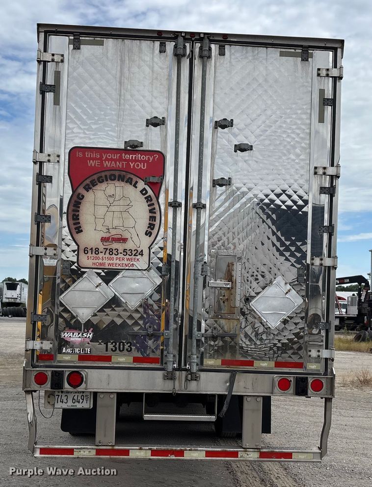 image for item DU1282 2013 Wabash refrigerated van trailer