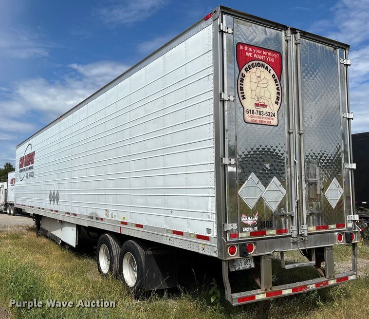 image for item DU1285 2014 Wabash refrigerated van trailer