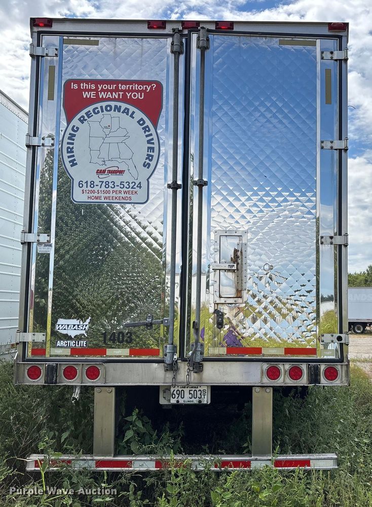 image for item DU1288 2014 Wabash refrigerated van trailer