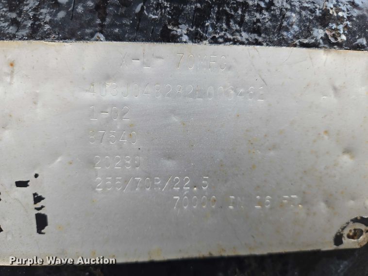 image for item DU6911 2002 X-L 70MFG lowboy equipment trailer