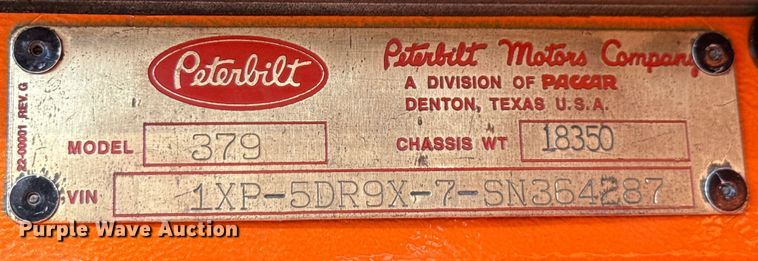 image for item DX5780 1995 Peterbilt 379 semi truck