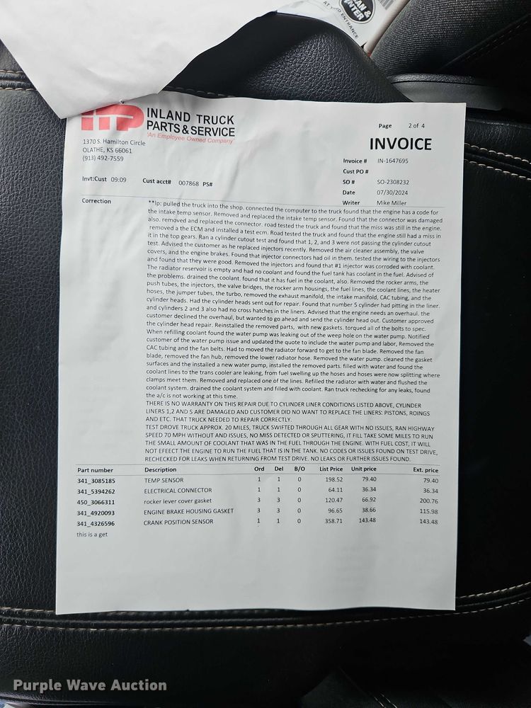 image for item EB8316 1997 Kenworth T600 semi truck