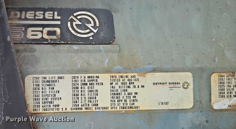 image for item EB8318 1996 Kenworth T600 semi truck