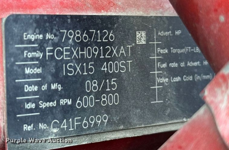 image for item EH7475 2016 International ProStar Plus semi truck