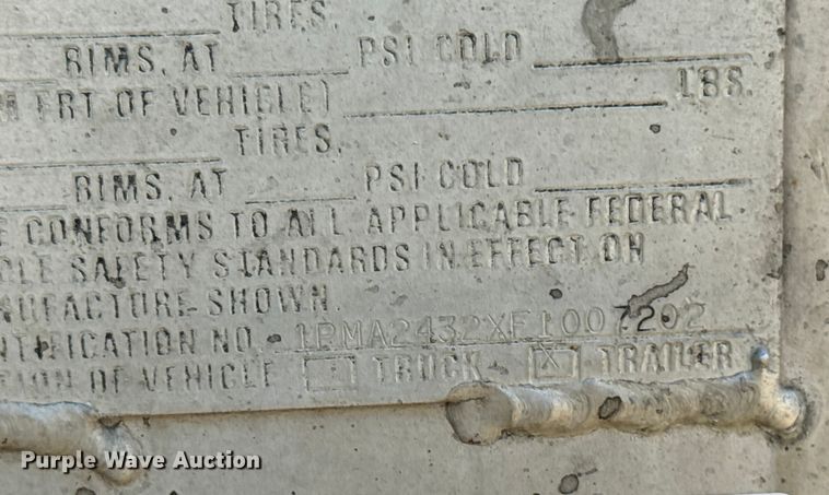 image for item EM2360 1985 Polar CT87511 tank trailer