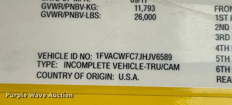 image for item EM8171 2018 Freightliner Business Class M2 rollback truck