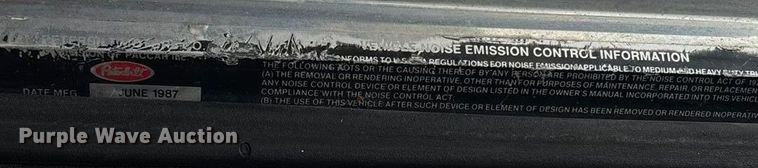 image for item EN5606 1987 Peterbilt 379 semi truck