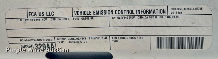 image for item EQ0521 2018 Dodge  Ram 2500 utility bed pickup truck