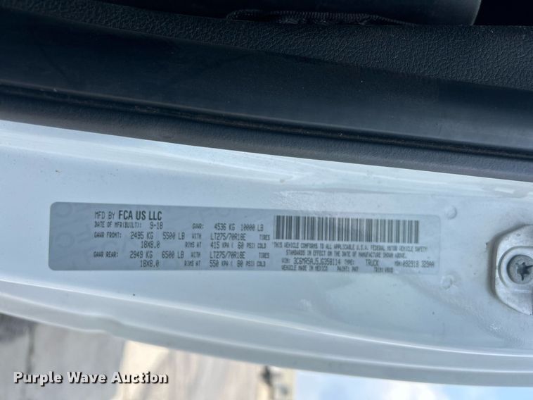 image for item EQ0521 2018 Dodge  Ram 2500 utility bed pickup truck