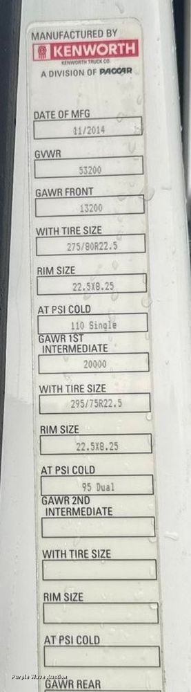 image for item ER2395 2015 Kenworth T680  semi truck