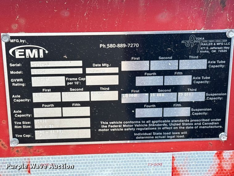 image for item ER2461 1980 Atoka 43D0L drop deck oilfield trailer