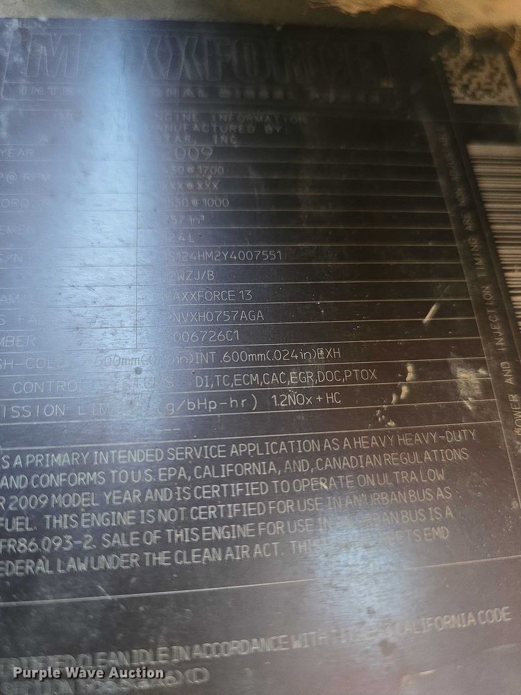 image for item EU3755 2011 International Prostar semi truck