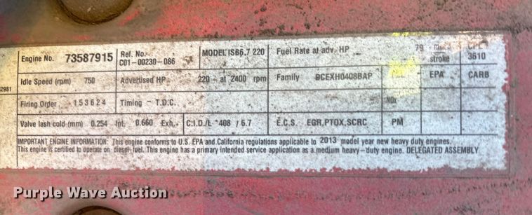 image for item YA0786 2014 Freightliner MT45 delivery truck