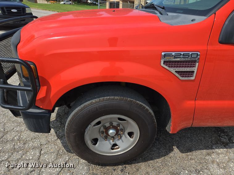 image for item DE2211 2008 Ford F250 Super Duty Crew Cab utility bed pickup truck