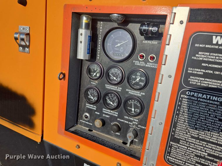 image for item DE2225 2012 Sullivan Palatek D0185PJD air compressor