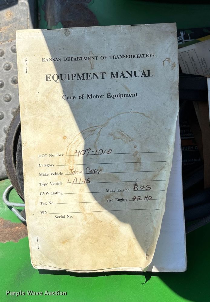 image for item DE2249 2010 John Deere LA145 lawn mower