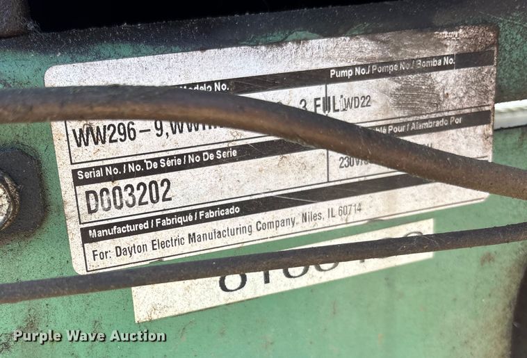 image for item DE2251 Speedaire WW-296 air compressor