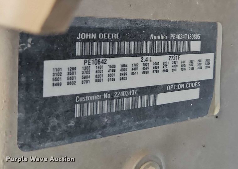 image for item DY8146 2007 Ingersoll Rand P185 air compressor