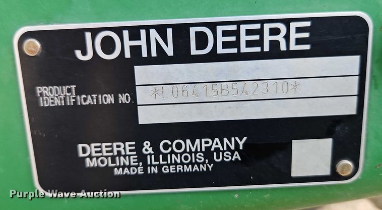 image for item DY8153 2007 John Deere 6415 tractor