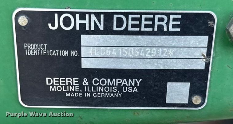 image for item DY8154 2007 John Deere 6415 tractor