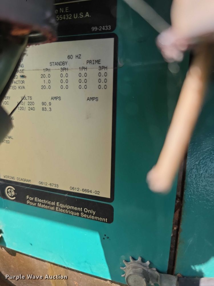 image for item DZ6322 Onan CSG-649I-6005-A generator