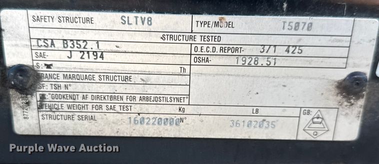 image for item EM8108 2011 New Holland T5070 MFWD tractor