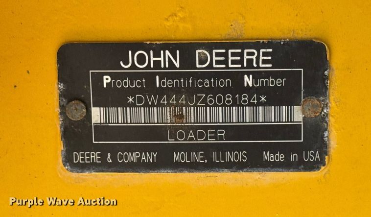 image for item EM8109 2006 John Deere 444J wheel loader