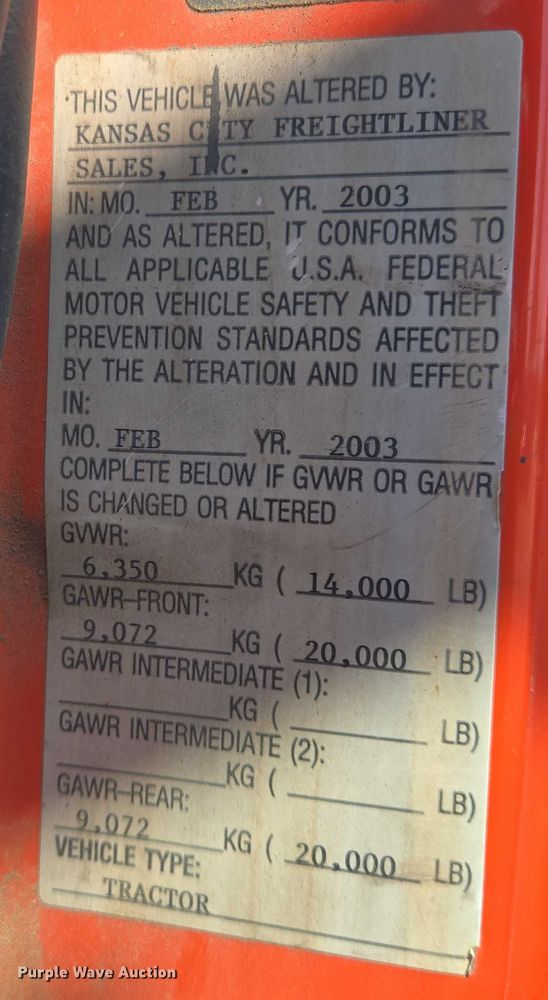 image for item EM8113 2003 Freightliner FL112 winch truck