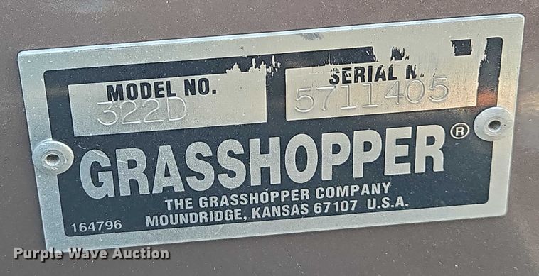 image for item EM8115 2007 Grasshopper 322D ZTR lawn mower