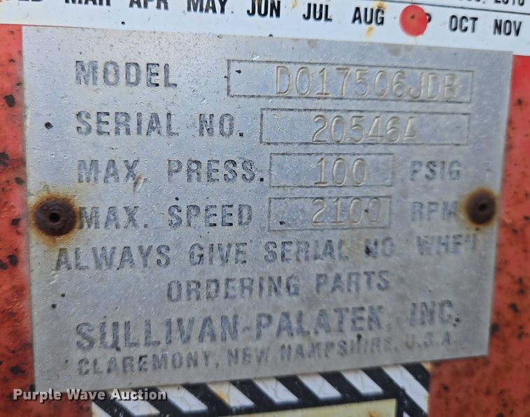 image for item EM8118 2000 Sullivan D017506JDB air compressor