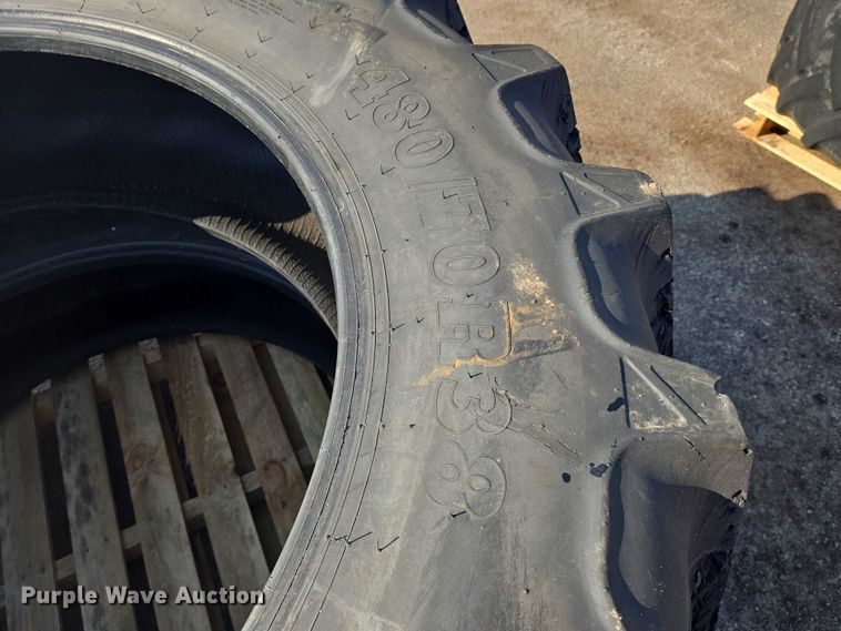 image for item EM8127 (2) BKT Agri Max RT765 480/70R38 tires