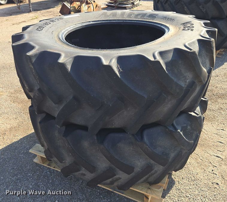 image for item EM8128 (2) Mitas AC85 420/85R28 tires